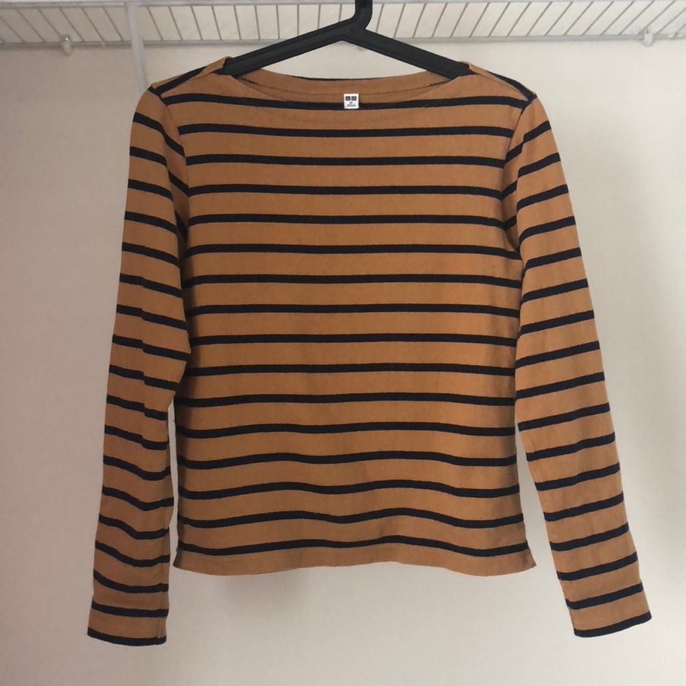 Uniqlo women long-sleeve stripe shirt, xs